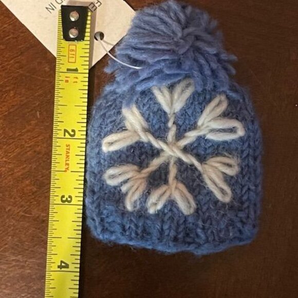 Handmade 100% Wool Knit Christmas Ornaments Set - Mitten Hat & Ball Decoration - Picture 2 of 8